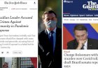 Bolsonaro acusado de crimes contra humanidade é destaque na imprensa estrangeira