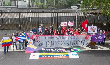 Protesto em frente ao consulado dos EUA denuncia golpes, intervenções e bloqueios