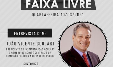 Ouça entrevista de João Vicente Goulart, no programa Faixa Livre.