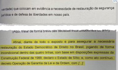 PF encontra na sede do PL documento com argumentos para decretação do estado de sítio