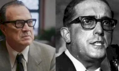 Jornalista da Globo aparece caracterizado de Carlos Lacerda para filme