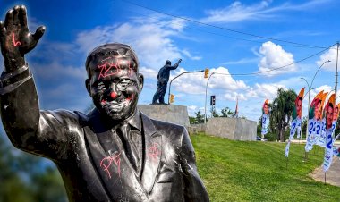 Viúva de Jango exige restauração de estátua vandalizada por bolsonaristas em Porto Alegre