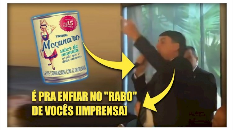 Bolsonaro diz que leite condensado é para “enfiar no rabo” da imprensa