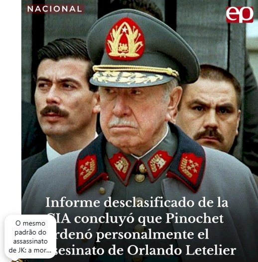 Informe desclasificado de la CIA, concluyó que Pinochet ordenó personalmente el asesinato de Letelier